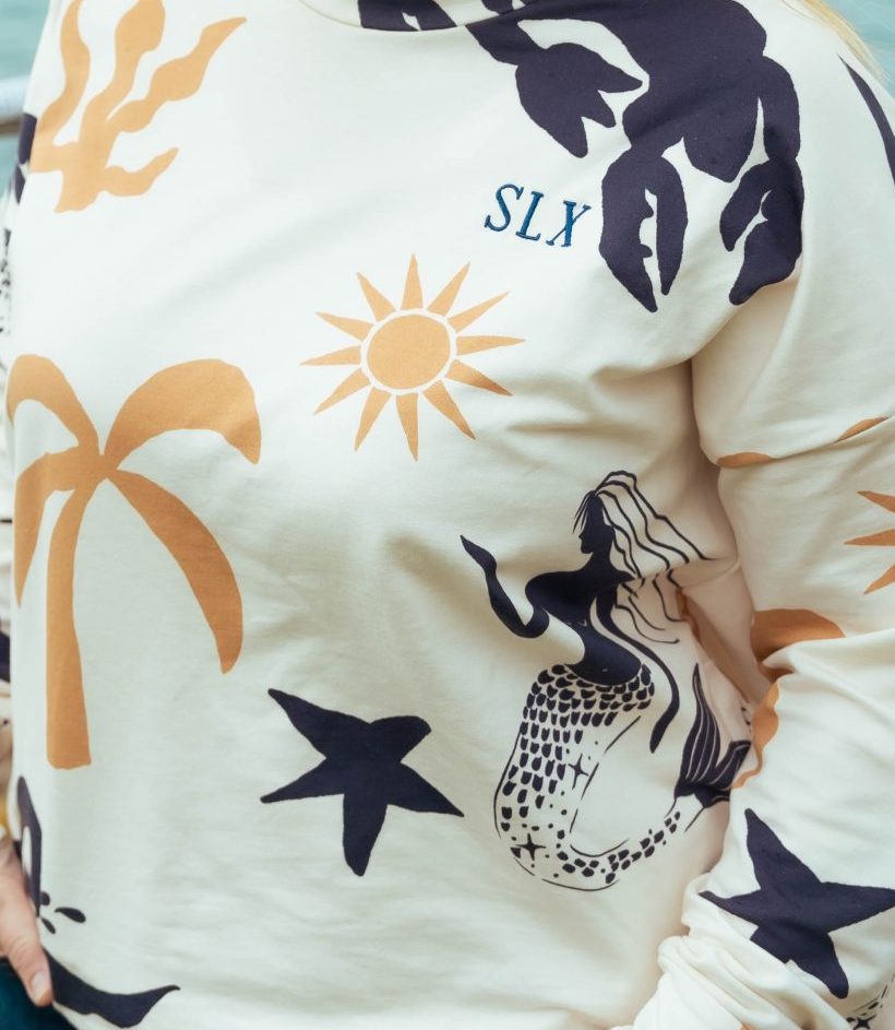 SUDADERA SIRENA BEIGE UNISEX - Imagen 3