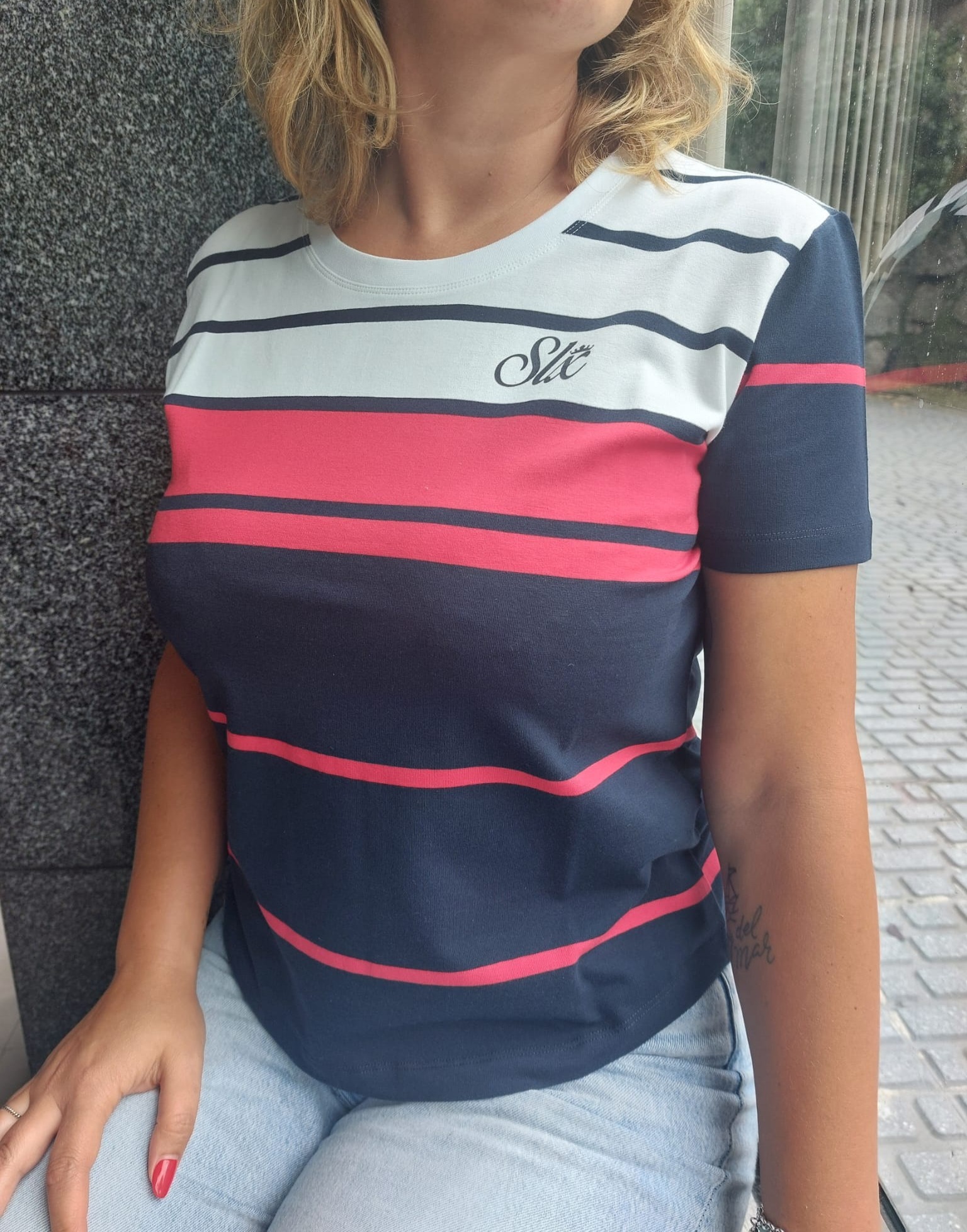 Camiseta marinera SLX jaquard