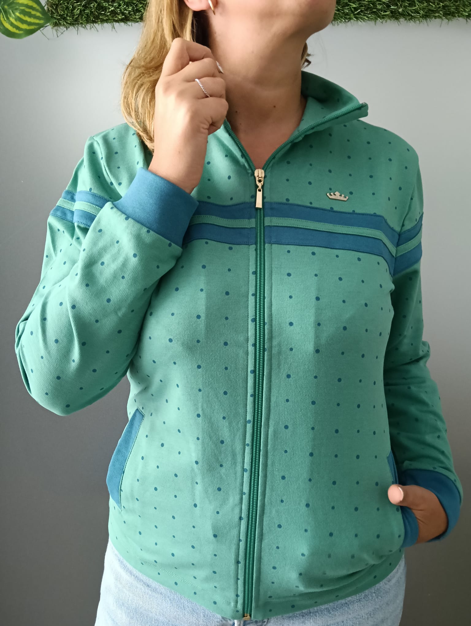 CHAQUETA LUNARES CON CONTRASTE SLX - Imagen 2