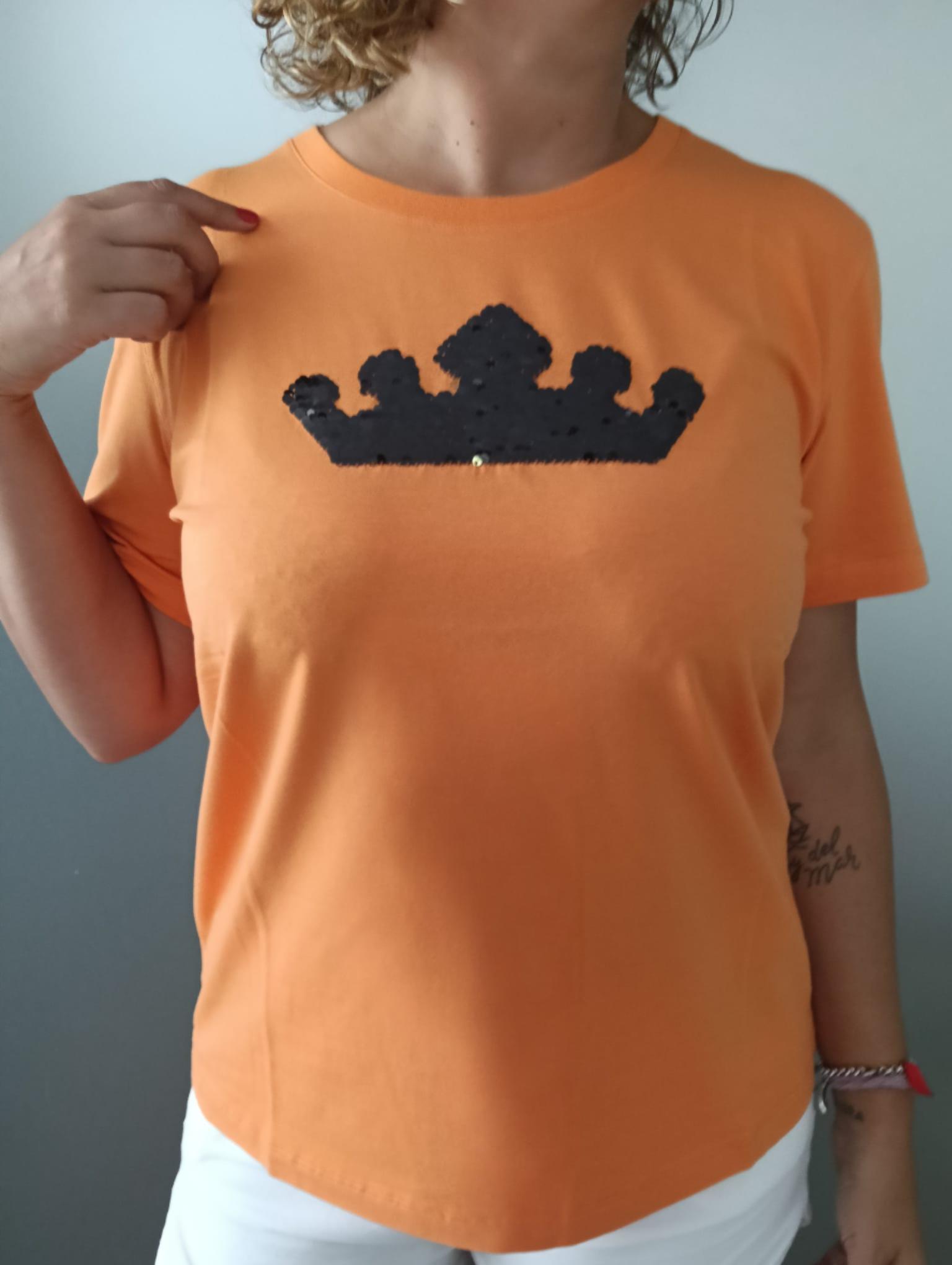 CAMISETA VERANO CORONA LENTEJUELAS REVERSIBLE - Imagen 7