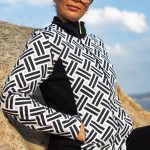 CHAQUETA GEOMETRIA COSTADILLOS NEGRO