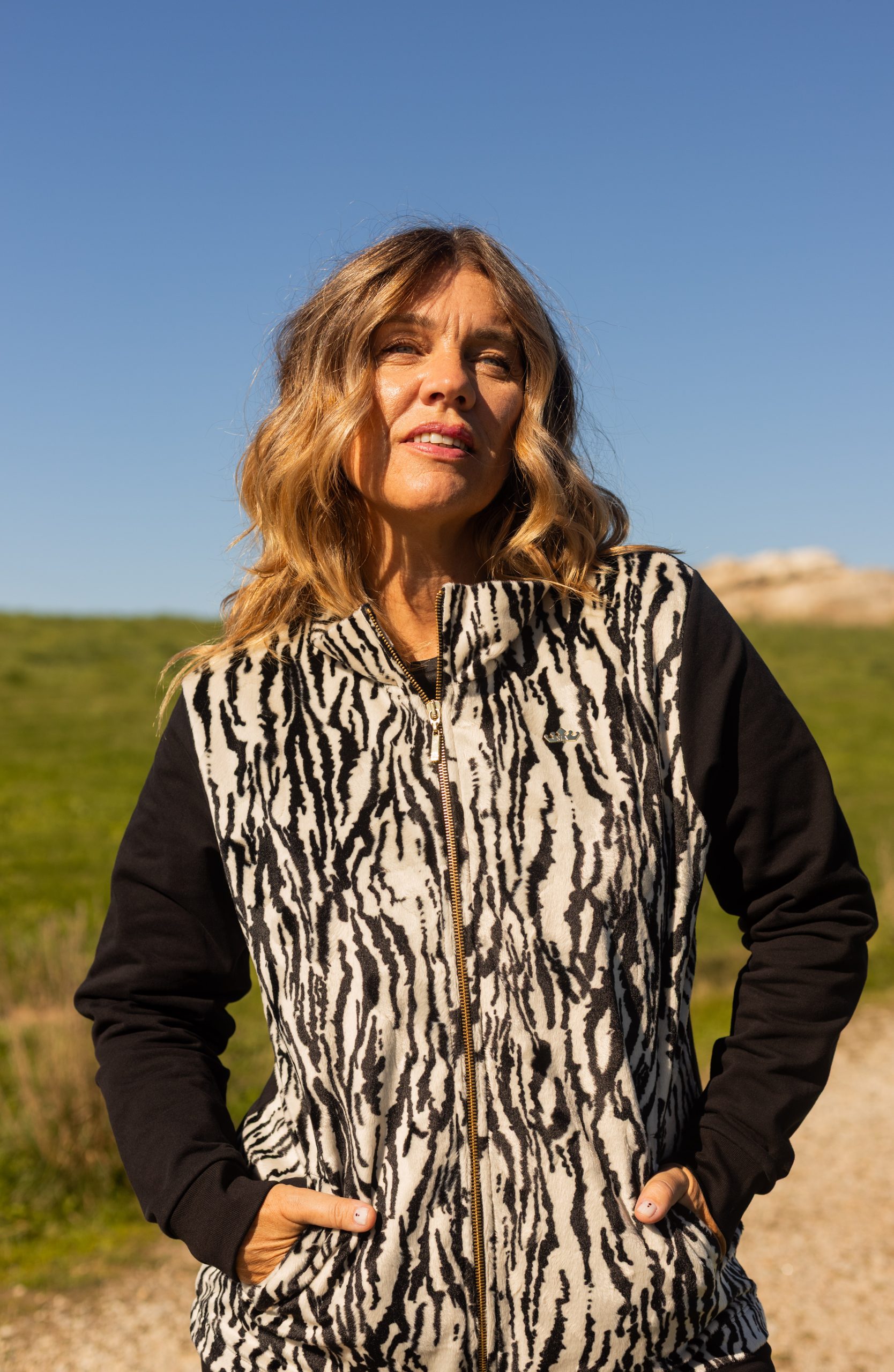 CHAQUETA INVIERNO DE PELO ESTAMPADO CEBRA