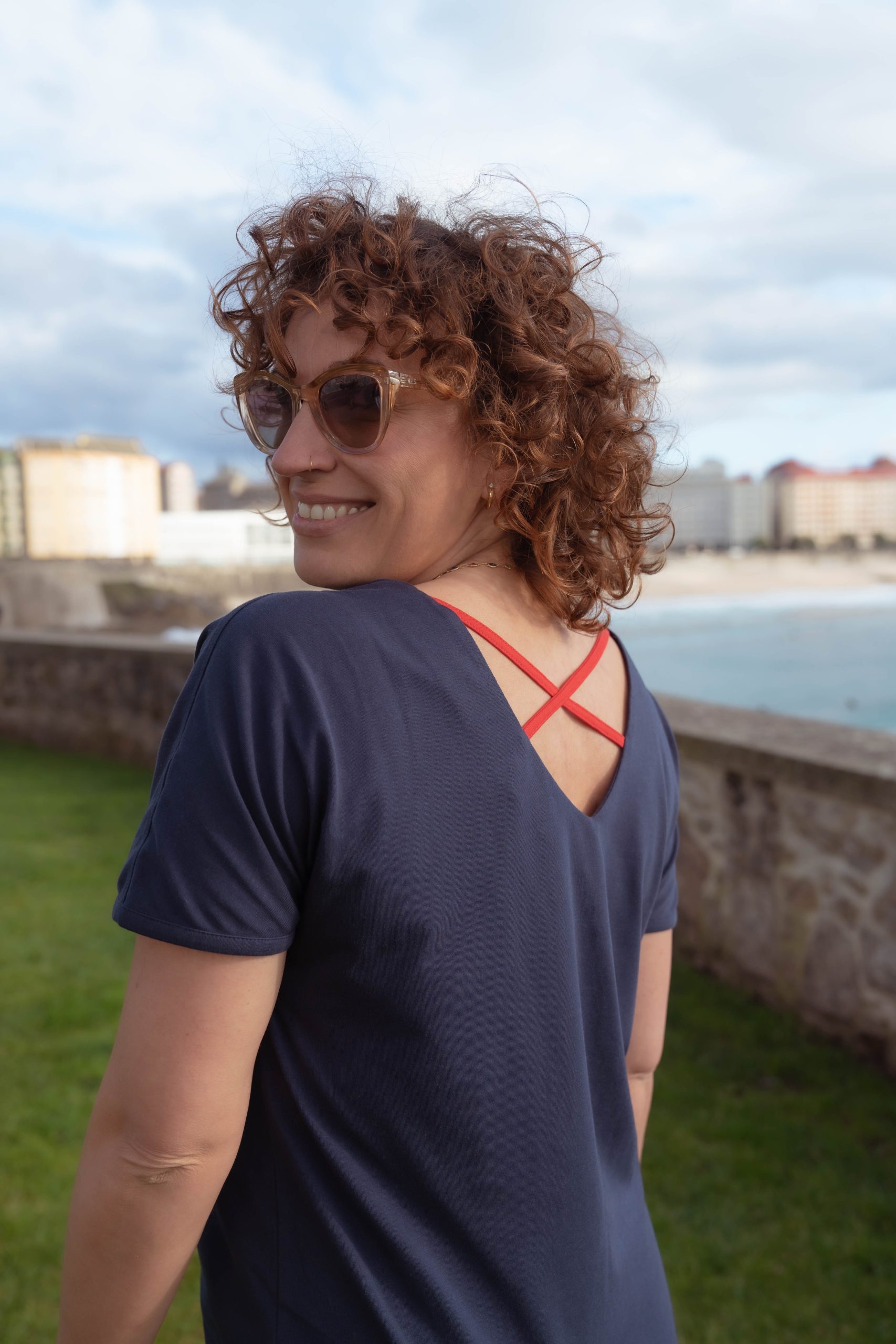 VESTIDO CRUCETA MARINO SLX